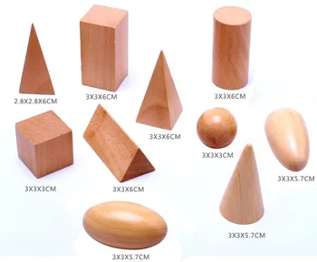 10pcs/set Montessori Materiálmi Dieťa Vzdelávacie Drevené Geometrie Hádanky Stavebné Bloky Funkcia Drevené Hračky Pre Deti Predškolského veku