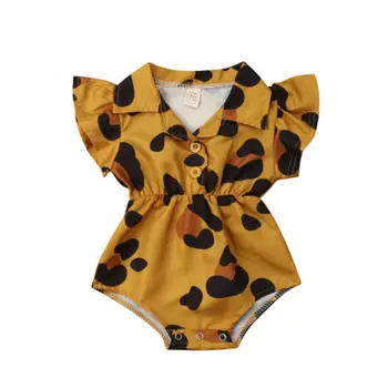 Baby Girl Dieťa Kvet, Blúzky, Potápačské Volánikmi Jumpsuit Oblek Oblečenie Letné Detské Oblečenie
