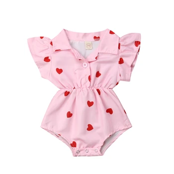 Baby Girl Dieťa Kvet, Blúzky, Potápačské Volánikmi Jumpsuit Oblek Oblečenie Letné Detské Oblečenie