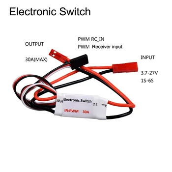 1PCS Vysokej Kvality 30A Aktuálne 3,7 V-27V Diaľkové Ovládanie Elektronický Prepínač Čerpadla Switchs Prijímač PWM Signál pre RC Model Diely