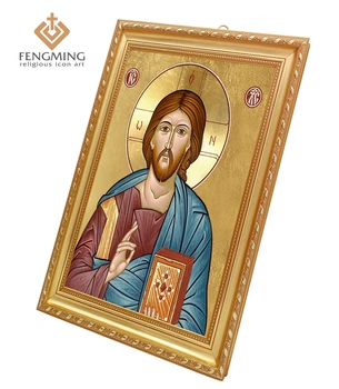 Pravoslávna Cirkev Dodávky Dekorácie obraz Krista Pantocrator V Plastového Rámu Byzantské Umenie ikonky a náboženské položky