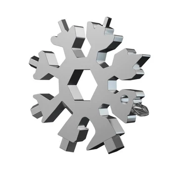 New18 v 1 Snowflake Kľúč Keyring Hexs Multifunkčné Vonkajšie Túru Kľúča Krúžok Vrecku Viacúčelový Tábor Prežiť Ručné Náradie