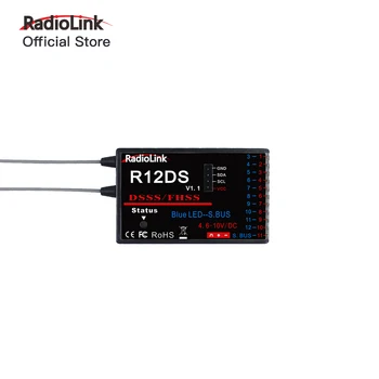 Radiolink 2.4 GHz R12DS RC Rádio Prijímač, Podpora SBUS/PWM DSSS&FHSS AT9/AT9S/AT10/AT10II