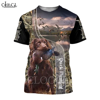CLOOCL 2021 Lete Mužov Tričko 3D Tlač Kačacie Poľovnícke T-Shirts Harajuku Bežné Krátke Sleeve Tee Tričká Unisex Wild T-shirt Topy