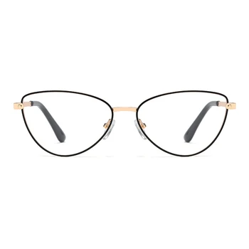 Peekaboo retro kovové okuliare, rám cat eye gold silver príslušenstvo žena predpísať okuliare pre ženy optické jasný objektív