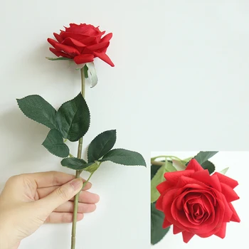 10 Ks Skutočný Dotyk Pobočky Kmeňových Rose Latex Strane Pocit Cítil Simulácia Dekoračné Umelé Silikónové Ruže, Kvety Domov Svadbu