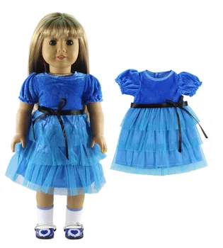 1 Nastavte Krásna Princezná Šaty Oblečenie Bábiky Oblečenie pre 18-palcové American Doll A113