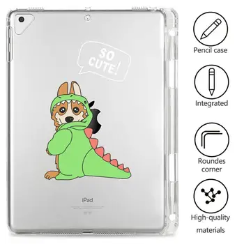 Roztomilý INY Dinosaura Pre ipad 7. 8. Generácie Prípade iPad Pro 11 Prípade 2020 Jasné, Silikónové Pre ipad Vzduchu 4 Vzduchu 2 Mini 1 2 3 5 Kryt