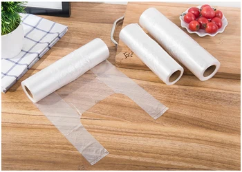 100ks/roll jednorazové bod-lámanie vesta typ transparentné vak kvalitného plastového vrecka potravín, zachovanie taška gadget pre domácnosť
