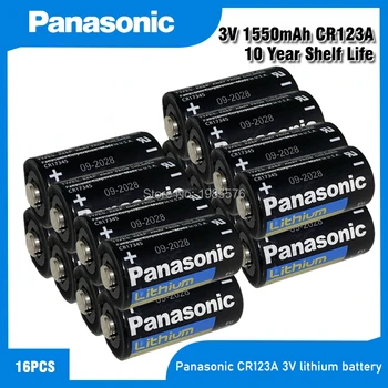 16PC PANASONIC Pôvodné CR123A CR123 123A CR 123 A123 CR17345 16340 3V Lítiová Batéria pre Kameru, Baterku suché základnej bunky