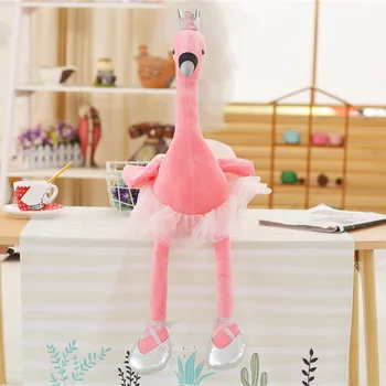 Plnené Swan Flamingo Plyšové Hračky s korunu Vypchaté Zvieratá Bábika Mäkká Hračka pre Deti, Dievčatá Darček Domáce Dekorácie