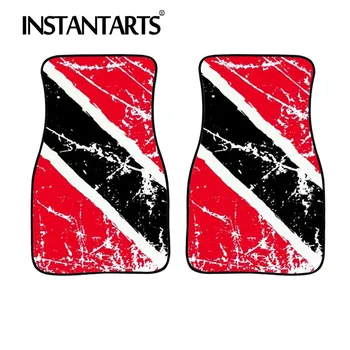 INSTANTARTS Karibiku Trinidad a Tobago Vlajka Vzor Auto Rohože Módne Univerzálny Podlahové Rohože pre Autá Lady Autá Hot Koberec
