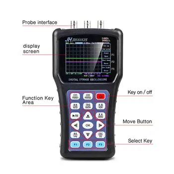Prenosný Digitálny Osciloskop Signál Funkcia Generátor JDS6052S 2 50M 200MSa/S 5 Jazykov Generátora Signálu