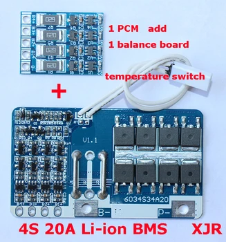 4S 20A lipo lítium-Polymérová BMS/PCM/PCB batérie ochrany rada pre 4 Balenia 18650 Li-ion Batéria Bunky w/balance board