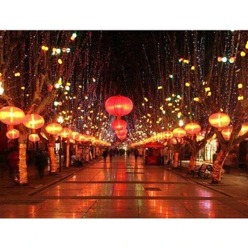 Domácnosti Čínsky Nový Rok Čínsky Štýl, LED Svetelné Prenosné Svietidlo Q0KA