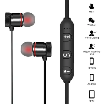 GZ05 Bezdrôtové Slúchadlá Super Bass Potu Bluetooth Slúchadlo Magnetické Šport Stereo slúchadlá pre Mobilný Telefón Prenosný počítač Slúchadlá