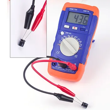 HONEYTEK Kondenzátor Tester Elektronika Kapacita Meter na Meranie Kapacity+Ihla Tip Sonda Vedie+krokosvorkami Tool kit