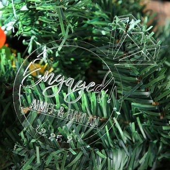 Vianočné Zapojenia Ornamentu, Svadobné Návrh Myšlienky, Zaoberajúce Krúžok Ornament, Vlastné Zapojenie Vianočné Ozdoby