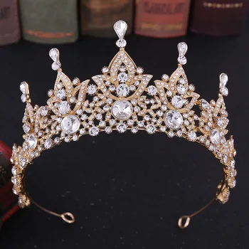 DIEZI Baroková Móda Vintage Čierna Biela Crystal Princess Tiara Koruny hlavový most Svadobné Diadem Koruny Ženy, Svadobné Vlasy, Šperky