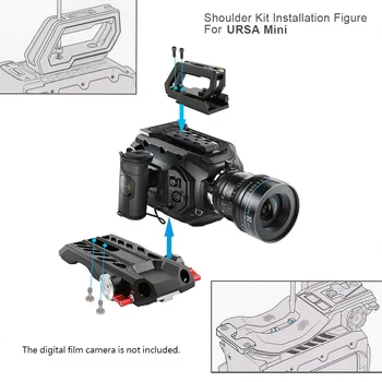 Gondoer Pre Blackmagic URSA Mini 4K 4.6 K Digitálny Fotoaparát na Film Rameno Auta video Plošinu s Hľadáčik montáž držiaka GD-MN-01