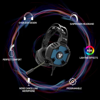 FANTECH HG21 Gaming Headset 7.1 Priestorový Zvuk Káblové Široké Zvukové Pole A Slúchadlá S Mikrofónom Pre NS PREPÍNAČ PC