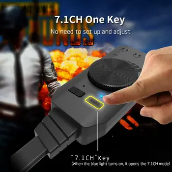 2021 Nové GS3 Virtuálny 7.1 Kanálové Zvukové Karty Adaptéra USB 3,5 mm Slúchadlá pre Notebook
