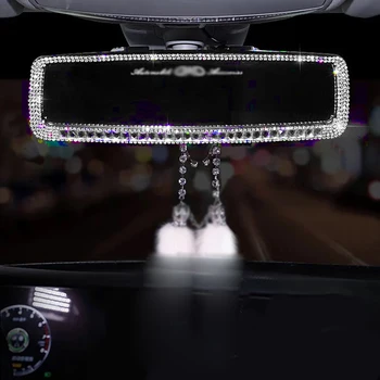 Diamond Interiéru Vozidla Spätné Zrkadlo Dekorácie Drahokamu Crystal Auto Spätné Zrkadlo Pokrytie Auto Príslušenstvo pre Dievčatá, Ženy,