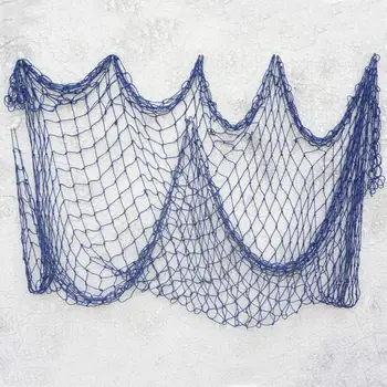 100 * 200 cm Rybárske siete Rybárske siete Výzdoba Steny Výzdoba amfiteátra Krémová Biela Modrá Rybárske Príslušenstvo Horúce Predaj Dropshipping