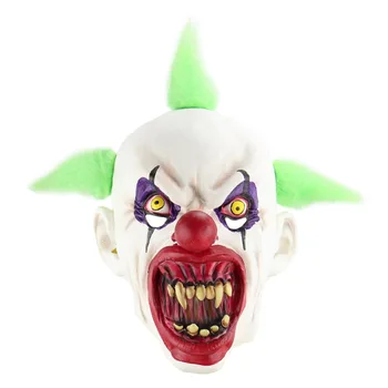 Deluxe Hrozné Strašidelné Klaun, Masku Pre Dospelých Mužov Latex Zelené Vlasy Halloween Klaun, Zlý Démon Vrah Klaun Maska Halloween Masky Klaun