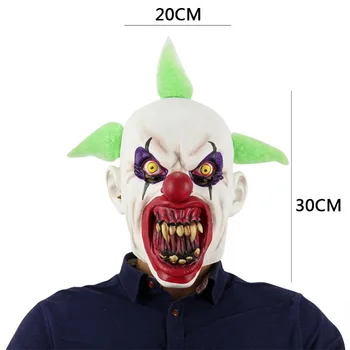 Deluxe Hrozné Strašidelné Klaun, Masku Pre Dospelých Mužov Latex Zelené Vlasy Halloween Klaun, Zlý Démon Vrah Klaun Maska Halloween Masky Klaun