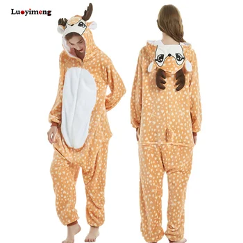 Dospelí Panda Onesie Pyžamo Ženy Jednorožec Sleepwear Steh Licorne Kostýmy Pánske Nohavice Zimné Zvierat S Kapucňou Kigurumi Pyžamá