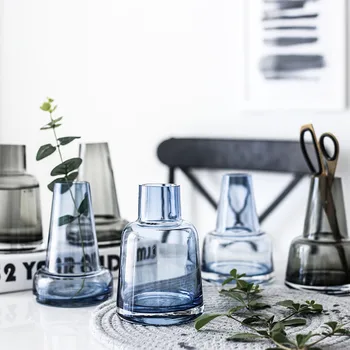 JO ŽIVOT Domáce Dekorácie Tvorivé Transparentné Hydroponické kvetináče Fľaša Nordic Design Sklenené Vázy