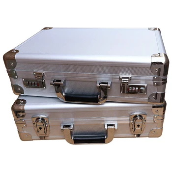 Veľké strieborné hliníkové zliatiny toolbox heslo zadajte kufor certifikát box úložný box okno nástroja bezpečnej súbor prípade