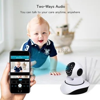 Baby Monitor, wifi 1080P IP Kamera Nočného Videnia obojsmerné Audio Video Opatrovateľka Kamery Bezdrôtové Dieťa Fotoaparát Home Security babyphone IR
