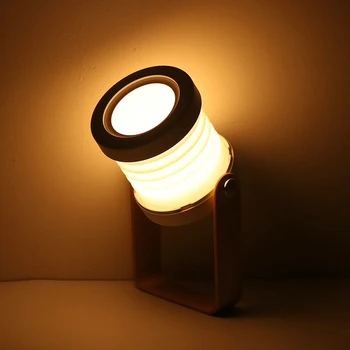 Drevené LED Stolná Lampa Rukoväť Prenosné Svietidlo Svietidlo Teleskopická Tabuľka USB Lampa na Čítanie Plnenie Noc Ľahké Čítanie zložené LED lampa