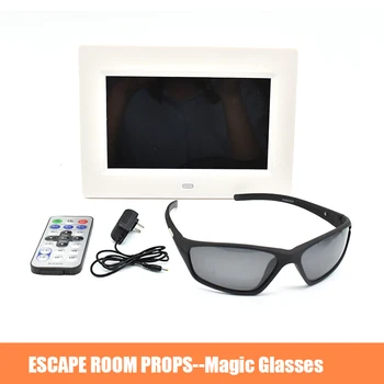Únikové miestnosti prop Magické okuliare používať úžasné okuliare nájsť neviditeľné stopy tajná komora izba magic prop Exit Izba Majiteľ