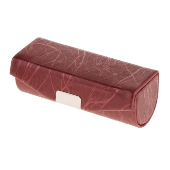 Prenosné Pevné Ženy Rúž Box Retro PU Kože Ručne Lesk na Pery Prípade