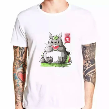Lesných Duchov Môj Sused Totoro T Shirt Grafické Tlače Hayao Miyazaki Anime Tonari No Totoro Cartoon Homme Tee Tričko Streetwear