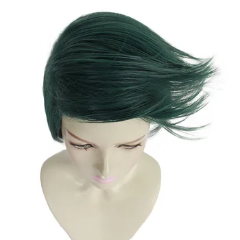 Nové radu jojo je Bizarné Dobrodružstvo Rohan Kishibe Cosplay Parochňu Krátke Tmavé Zelené Tepelne Odolných Syntetických Vlasy, Parochne + Parochňu Spp