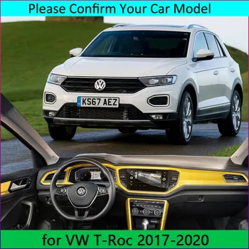 Pomlčka Mat Panel Kryt Dashmat vhodné Pre VW, Volkswagen T-Roc T Roc 2017~2020 auto Styling Anti-sun Protect Koberec Auto Pad 2018