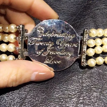 Amorita boutique Vintage náramok vyrobený z imitácie pearl lady hlavu