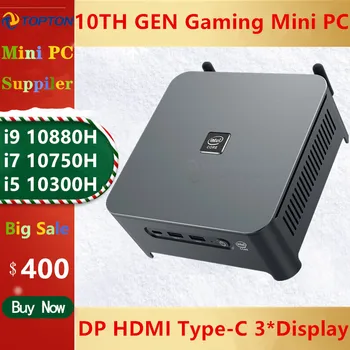 10. Gen Intel Core Herné Mini PC i9 10880H i7 10750H i5 10300H Windows 10 2*DDR4 2*M. 2 2*Lan, WiFi, HDMI DP 4K Počítač HTPC NUC