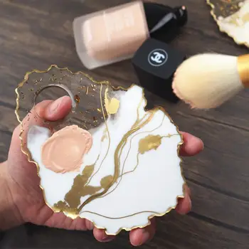 Nepravidelný make-up Zásobník Odlievanie Silikónové Formy S Otvorom DIY Crystal Epoxidových Farieb Živice Formy Domáce Dekorácie Umelecké potreby