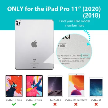 Puzdro pre iPad Pro 11 2. Generácie A2228 Prípade Multi-Násobne PU Kožené puzdro Smart Cover obal pre iPad Pro 11