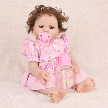 Reborn Baby Doll Boneca Princezná lol Plný Vinyl 18-palcové Realisticky Realistické Silikónové Bebe Dieťa Krásne Nové Babe KAYDORA