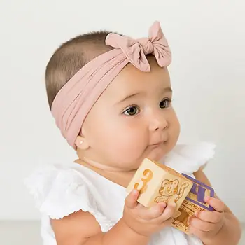 6Pcs/Set Baby Dievčatá Krásne Luk Hairband Široký Elastické hlavový most Úsek Uzol Bandanas Turban Headdress Oblečenie Príslušenstvo