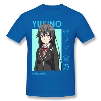 Yukino Yukinoshita Oregairu SNAFU Karty Anime T-Shirt Zábavné Tees O Krku, Bavlna Mojej Mladosti Romantická Komédia Je Zle