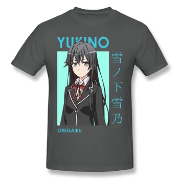 Yukino Yukinoshita Oregairu SNAFU Karty Anime T-Shirt Zábavné Tees O Krku, Bavlna Mojej Mladosti Romantická Komédia Je Zle