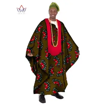 Africkej Tlače Vosk na Mieru Dlho Mužov Voľné Plus Veľkosť Oblečenie Dashiki Oblečenie Tradičné Africké Mens O-krku Oblečenie Šaty WYN21