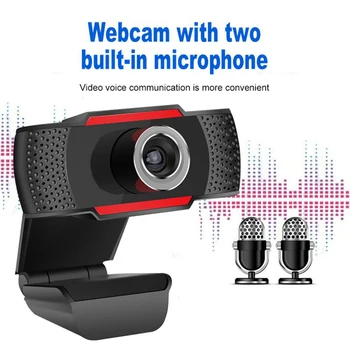 1080P Full HD Webkamera Webová Kamera Dual Vstavaný Mikrofón, USB Konektor Mac Notebook Ploche YouTube, Skype Webcast Web Cam PC Kamera